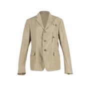 Pre-owned Polyester outerwear Prada Vintage , Beige , Dames