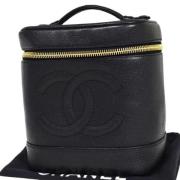 Pre-owned Leather clutches Chanel Vintage , Black , Dames