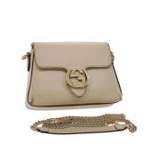 Pre-owned Leather gucci-bags Gucci Vintage , Beige , Dames