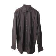 Diep Bordeaux Gucci Knoopshirt Gucci Vintage , Brown , Dames