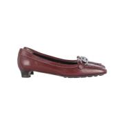 Pre-owned Platte schoenen Salvatore Ferragamo Pre-owned , Red , Dames