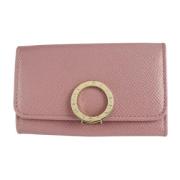 Pre-owned Leather key-holders Bvlgari Vintage , Pink , Dames