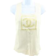 Gebruikte Top, Medium Maat, Goede Staat Chanel Vintage , Beige , Dames