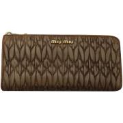 Pre-owned Leather wallets Miu Miu Pre-owned , Brown , Dames