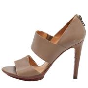 Stijlvolle Leren Sandalen Bottega Veneta Vintage , Brown , Dames