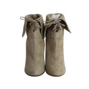 Pre-owned Suede boots Aquazzura Pre-owned , Beige , Unisex
