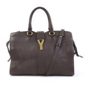 Pre-owned Leather handbags Saint Laurent Vintage , Brown , Dames