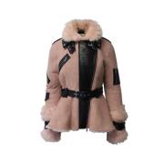 Pre-owned Leather outerwear Alexander McQueen Pre-owned , Pink , Dames