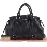 Pre-owned Leather handbags Miu Miu Pre-owned , Black , Dames