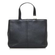 Pre-owned Leather handbags Burberry Vintage , Black , Dames