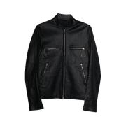 Pre-owned Leather outerwear Balenciaga Vintage , Black , Heren