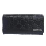 Pre-owned Leather wallets Gucci Vintage , Black , Dames