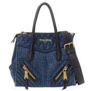 Pre-owned Denim handbags Miu Miu Pre-owned , Blue , Dames
