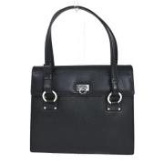 Pre-owned Leather shoulder-bags Salvatore Ferragamo Pre-owned , Black ...