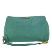 Pre-owned Leather handbags Miu Miu Pre-owned , Blue , Dames