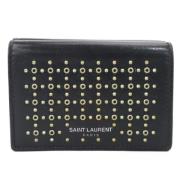 Pre-owned Leather wallets Saint Laurent Vintage , Black , Dames