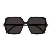 Stijlvolle zwarte zonnebril voor vrouwen Saint Laurent , Black , Dames