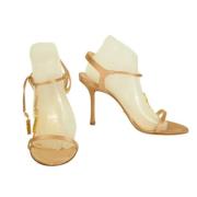 Beige Satijnen Hakken Sandalen Jimmy Choo Pre-owned , Beige , Dames