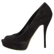 Pre-owned Suede heels Gucci Vintage , Black , Dames