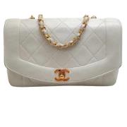 Pre-owned Leather chanel-bags Chanel Vintage , White , Dames