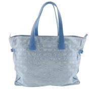 Pre-owned Canvas totes Chanel Vintage , Blue , Unisex