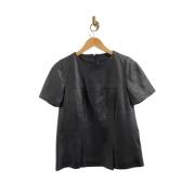 Pre-owned Leather tops Balenciaga Vintage , Black , Dames