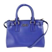 Pre-owned Leather handbags Salvatore Ferragamo Pre-owned , Blue , Dame...