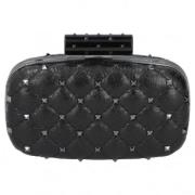 Pre-owned Leather clutches Valentino Vintage , Black , Dames