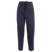 Gebreide broek met elastische taille Le Tricot Perugia , Blue , Dames