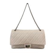 Pre-owned Leather chanel-bags Chanel Vintage , Beige , Dames