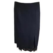 Zwart Katoenen Rok met Kant Giambattista Valli Pre-owned , Black , Dam...