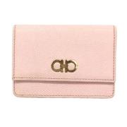 Pre-owned Leather wallets Salvatore Ferragamo Pre-owned , Pink , Dames