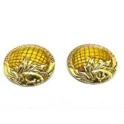 Half Medusa Head Shank Dome -knop Versace Pre-owned , Yellow , Dames