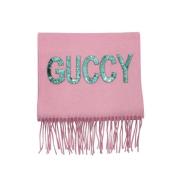Rosa Zijden Gucci Sjaal Gucci Vintage , Pink , Dames