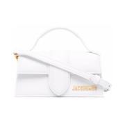 Witte Leren Schoudertas Jacquemus , White , Dames