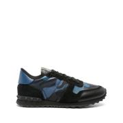 Blauwe Camouflage Rockrunner Sneakers Valentino Garavani , Blue , Here...