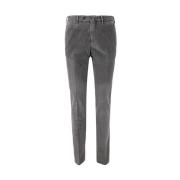 Platte broek met diagonale zakken Pt01 , Gray , Heren