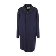 Navy Blauwe Enkellange Jas Maison Margiela , Blue , Dames