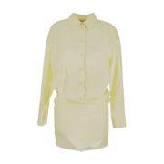 Stijlvolle Hatty Overhemd Mini Jurk The Attico , Yellow , Dames
