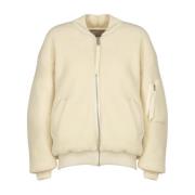 Boucle Zip Bomberjack Laneus , Beige , Dames