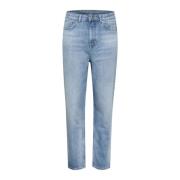Hoge Taille Straight Jeans My Essential Wardrobe , Blue , Dames