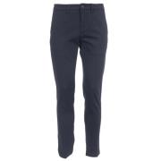 Slim Fit Carducci Broek van Katoen Siviglia , Blue , Heren