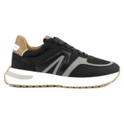 Nero/Cuoio Leren Sneakers Alexander Smith , Black , Heren