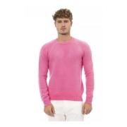 Stijlvolle Roze Crewneck Sweater Alpha Studio , Pink , Heren