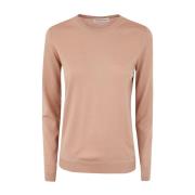 Round-neck Knitwear Goes Botanical , Beige , Dames