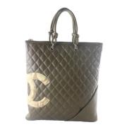 Pre-owned Leather chanel-bags Chanel Vintage , Green , Dames