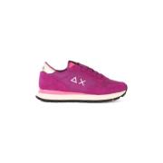 Nylon Sneakers met Eco-Leer Inzetstukken Sun68 , Purple , Dames