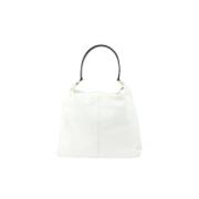 Tweedehands Leren Tassen - Goede Staat Chanel Vintage , White , Dames