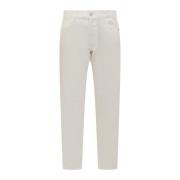Straight Trousers Amish , Beige , Heren