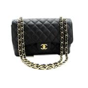 Pre-owned Leather chanel-bags Chanel Vintage , Black , Dames